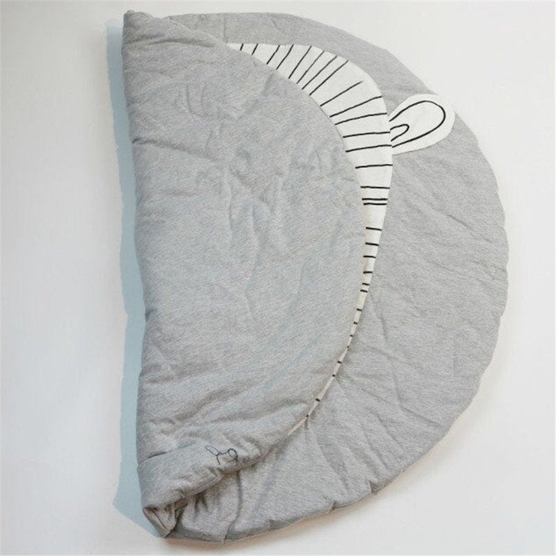 [Australia] - ABREEZE Cute Lion Shaped Rug Kids Nursery Rug Play Mat Round Carpet Cartoon Lion Design Home Room Decor Crawling Area Rug Washable Animal Rug 35X37 inches 