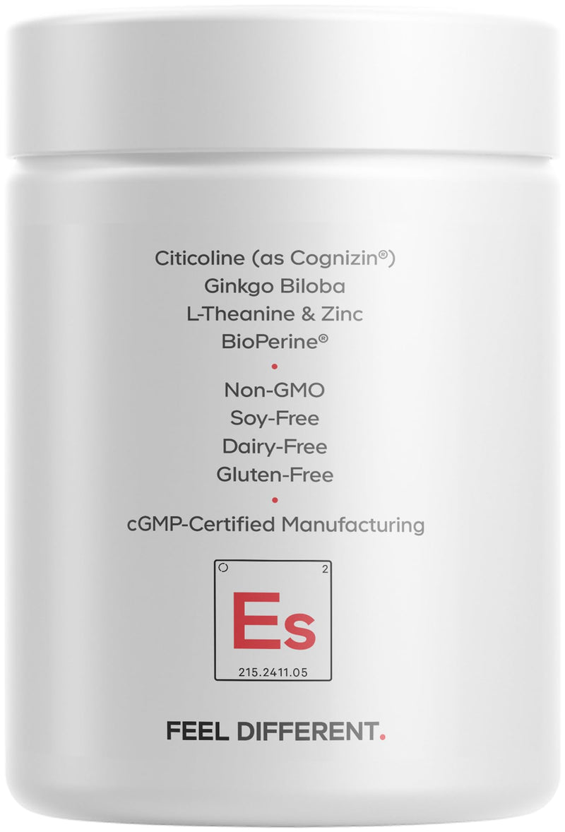 Codeage E-Sport Vitamins, Cognizin, Bacopa, L-Theanine, 90 Capsules | Citicoline as Cognizin, bacopa monnieri, astaxanthin, L-theanine, ginkgo, acetyl-L-tyrosine, huperzine A, lutein. Non-GMO.