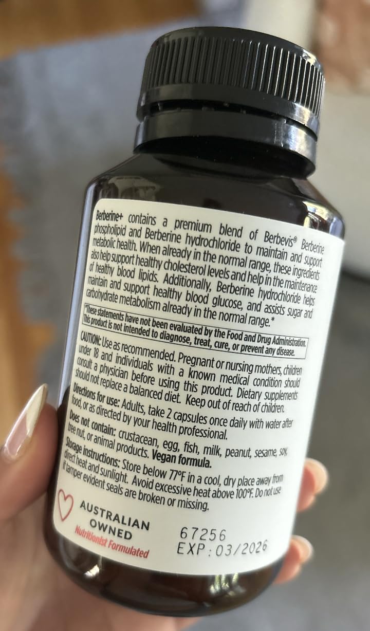 [Australia] - JSHealth Vitamins Berberine+ Formula ‚Äî Berberine Supplement for Metabolic Health ‚Äî Vegan, Gluten-Free & Non-GMO. (60 Tablets) 