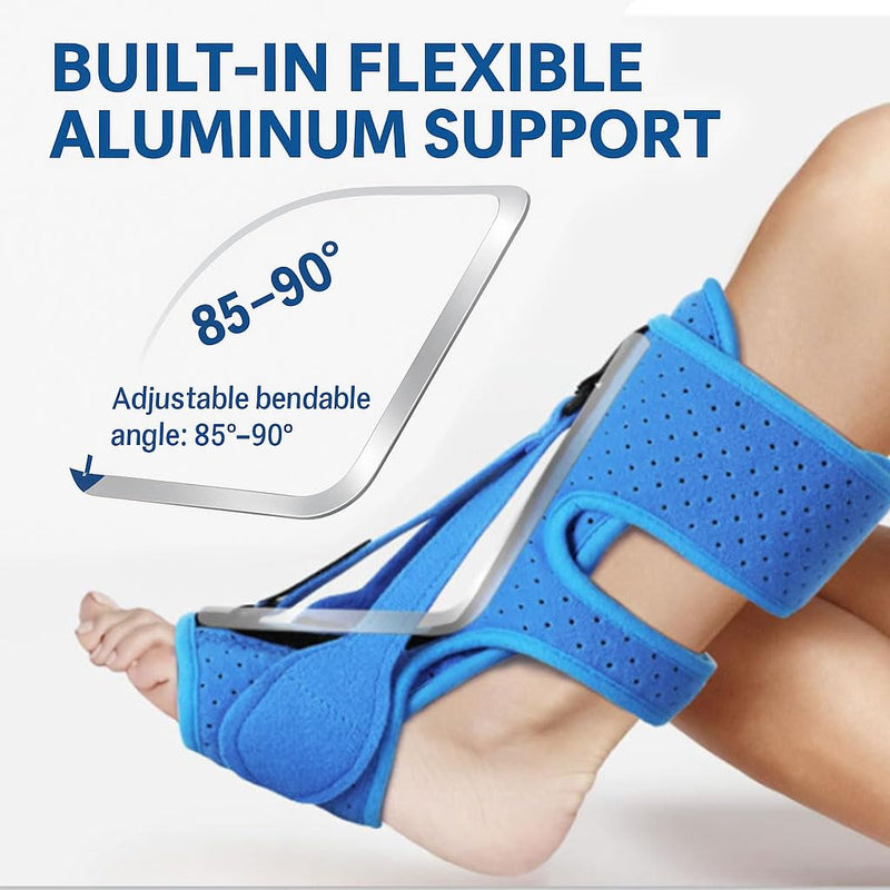 [Australia] - Adjustable Night Splint for Plantar Fasciitis Relief – Foot Brace for Heel Pain, Achilles Tendinitis, and Planter Facetious – Comfortable Night Support for Women and Men (grey) grey 