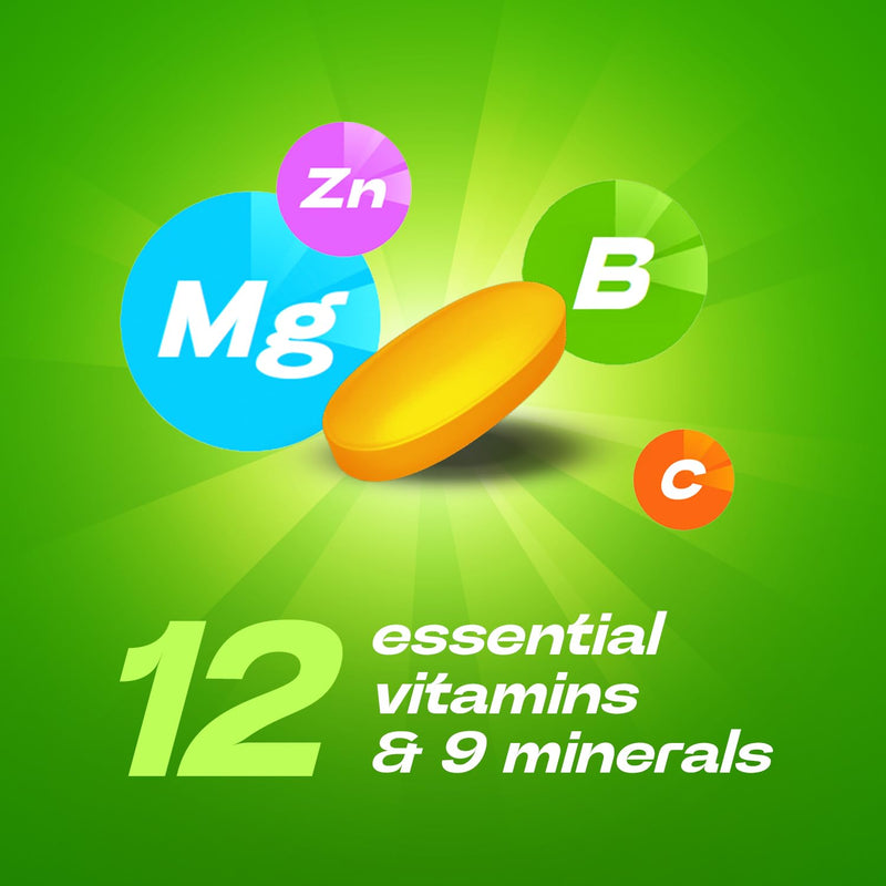 Berocca 50+ Multivitamin & Mineral Tablets with Olive Leaf Extract - 13 Vitamins & 9 Minerals - 90 Film-Coated Tablets