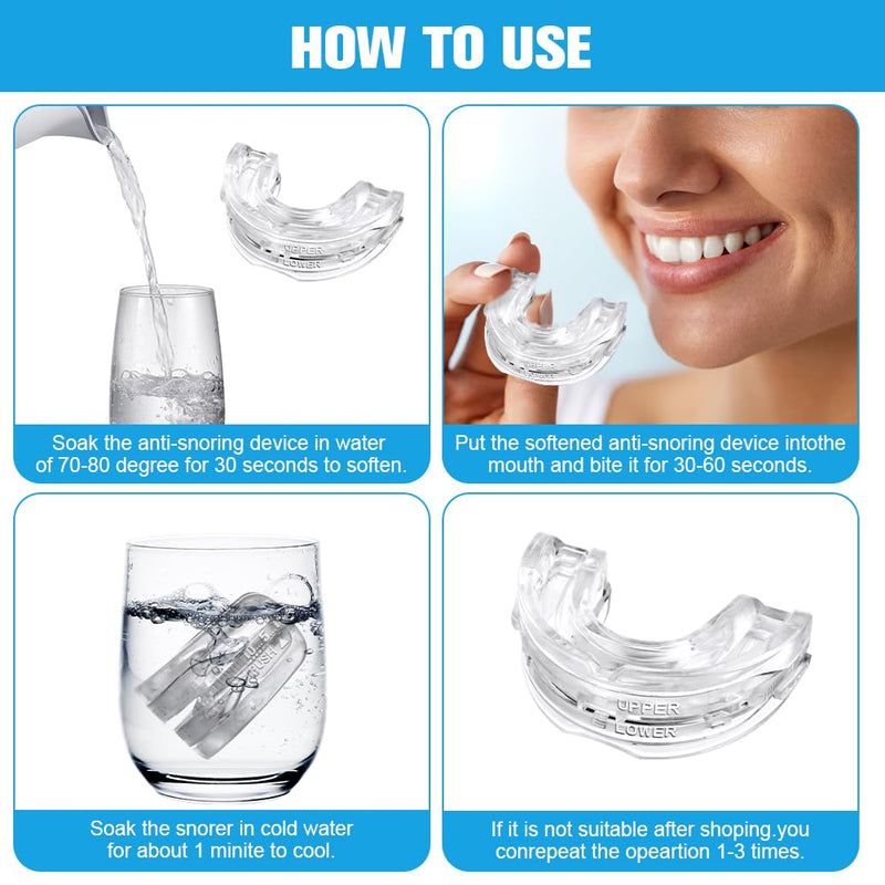 [Australia] - ACWOO anti snoring mouthpiece, snoring stopper, effective bite splints, night bite splint against teeth grinding and snoring for men women anti-snoring device 