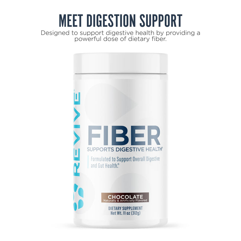 [Australia] - Revive MD Fiber Supplement for Digestive & Gut Health - 5g of Dietary Fiber Supports a Healthy Digestive System with Psyllium Husk & More - 30 Servings, Chocolate 