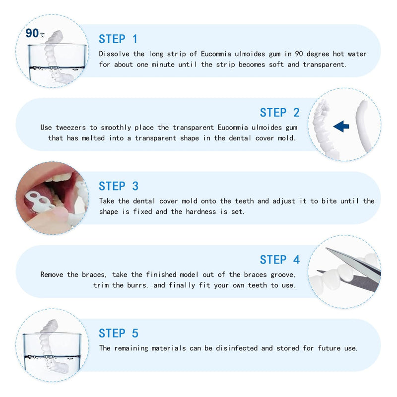 [Australia] - 2 PairsAdjustable, Top and Bottom,Temporary Nature and Comfortable, Regain Beautiful Smilefor Men and Women(White) White 