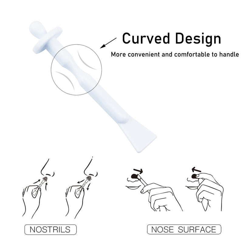 [Australia] - BlueZOO 60PCS Nose Wax Applicator Sticks Spatulas for Nostril Nasal Cleaning Ear Hairs Eyebrow Facial Hair Removal 