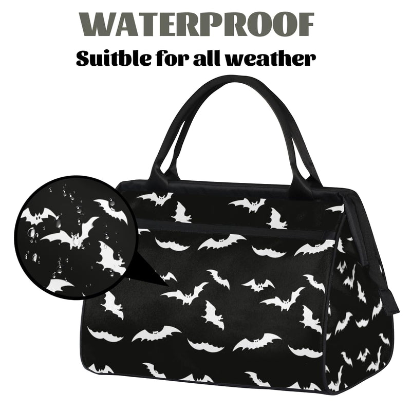Black Bat Overnight Weekender Tote Bag for Women Travel Duffel Bags | Black Bat Cool Lightweight Foldable Sports Gym Bag Waterproof Carry On Luggage Weekender Bag for Traveling Gifts A:a Color:37