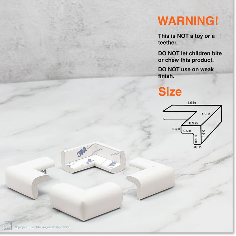 [Australia] - Roving Cove Slim-Fit Corner Edge Protector for Baby Proofing (Small 15ft Edge 4 Corners), Furniture Safety Bumper Guard, Soft NBR Rubber Foam, 3M Adhesive, Oyster White (Off White) Small 15 feet 