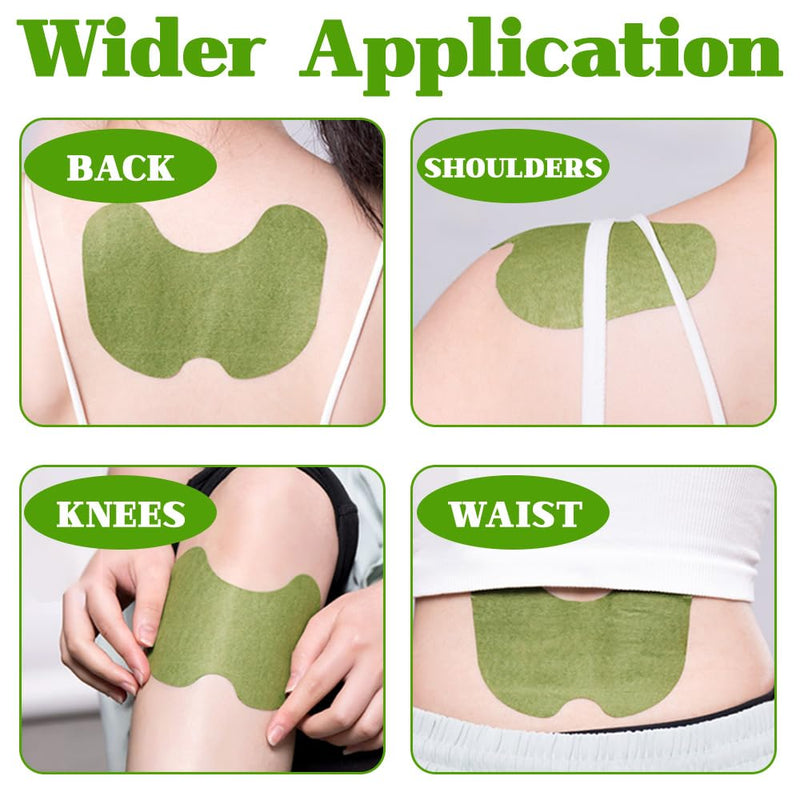 [Australia] - FENGQ Pain Relief Patch, 120 Pieces Pain Relief Plasters, Knee Pain Relief Patches Wormwood Knee Patches, Heat Patches, Pain Relief for Knees, Neck, Back and Sore Muscles 