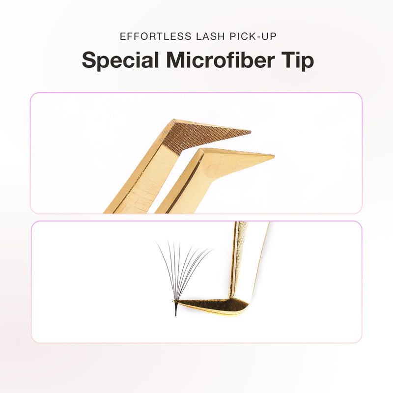 Curacoro Lash Tweezer - Professional & Precision Fiber Tip Grip Lash Tweezers for Eyelash Extensions, Multi Shapes & Purposes Tweezers for Volume, Isolation & Classic Lashes (Silver, Move It) Silver Move It | Classic