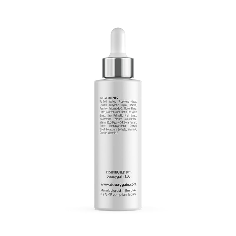 Hair Growth Serum by Deoxygain - DHT Blocker with 2DDR for Hair Regrowth | Non Greasy Topical Serum, Saw Palmetto, Biotin, Vitamin B, Pea Sprout Extract, Hair Growth Peptides, DHT Blocking, 2DDR