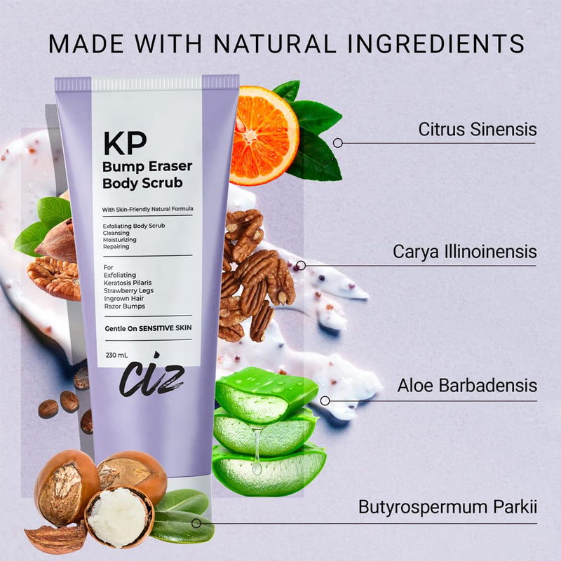 [Australia] - KP Bump Eraser Body Scrub: Exfoliating Keratosis Pilaris, Strawberry Skin Treatment - Smooths Rough, Bumpy, Dry Skin on Arms, Legs, Buttocks - KP Scrub Wash Helps Reduce Ingrown Hair Bumps 1 Pack 