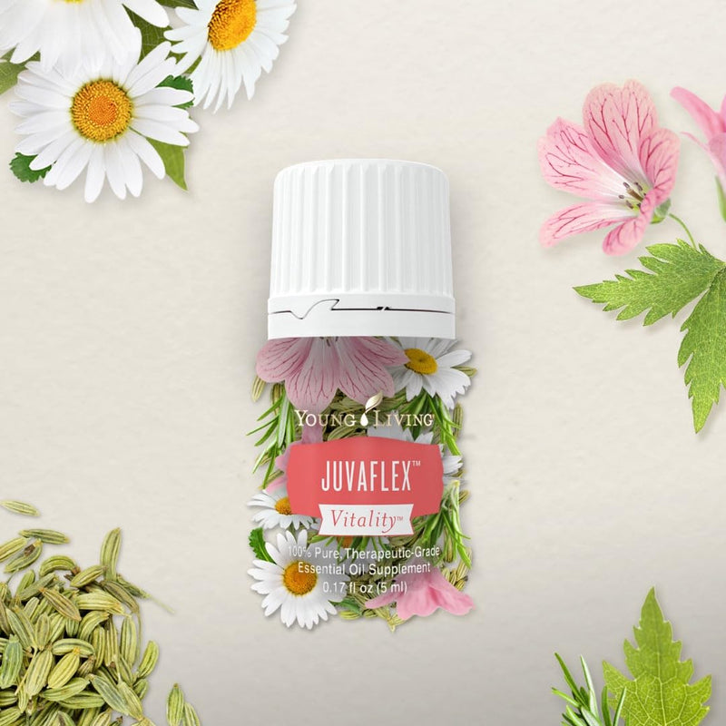 Young Living JuvaFlex Vitality Essential Oil - Support for Cleansing, Holistic Wellness, Natural Detoxification, and a Healthy Lifestyle - Awakening Aroma - 5ml