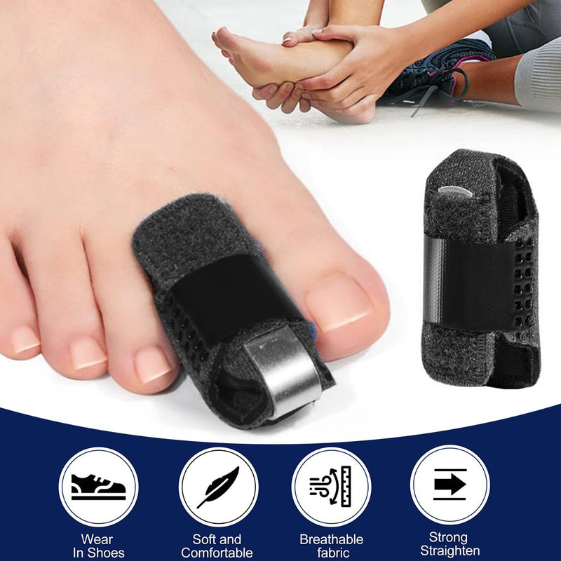 [Australia] - Toe Splint of Broken Toe Toe Straightener Toe Straightener for Aligning and Supporting Toes for Hammer Toes Bent Toes 2Pcs 