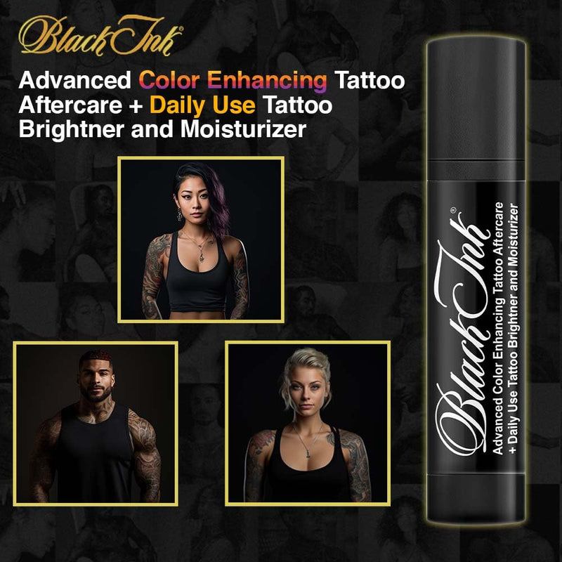 [Australia] - BLACK INK Advanced Color Enhancing Tattoo Aftercare + Daily Use Tattoo Brightener & Moisturizer Cream for All Skin Tones & Ink Colors • Organic & Vegan All-Natural Care Tattoo Lotion • Made in the USA 1.50 Fl Oz (Pack of 1) 