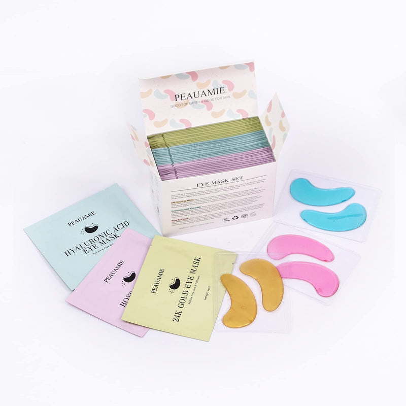 [Australia] - Under Eye Patches (30 Pairs) Gold Eye Mask and Hyaluronic Acid Eye Patches for puffy eyes,Rose Eye Masks for Dark Circles and Puffiness under eye skin care Smooth Wrinkles products 