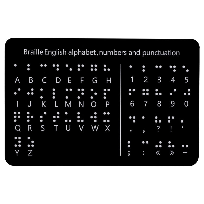 Gosknor Braille Alphabet Board, Braille Alphabet Board with Raised Dots Numbers & Punctuation Learning Letter Fingerboard for Beginners Teaching Aid Blind Children (Horizontal)