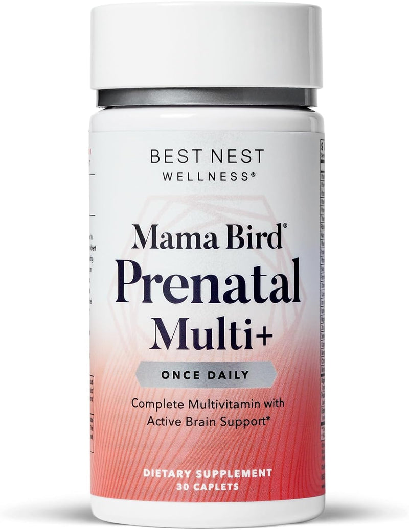 [Australia] - Best Nest Wellness Mama Bird Prenatal Vitamin: Vegan Prenatal Vitamins for Women w/Methylfolate (Folic Acid) w/Organic Herbal Blend, Prenatal Vitamins for Women B12, Choline, Once Daily, 30 Count Once Daily Prenatal 30 Count 