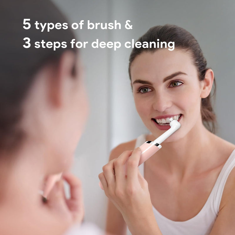 6 Tooth Polisher Replacement Brush Heads,Tooth Cleaning Replacement Set for Daily Tooth Cleaning,Whitening and Polishing for Electric Tooth Polishers