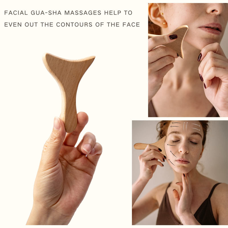 [Australia] - Wood Facial Therapy Kit, 7 Pcs Maderoterapia Facial Kit, Face Wood Therapy Set, Wooden Face Sculpting Set- Aging Wrinkles, Puffiness Facial Skin Massager 