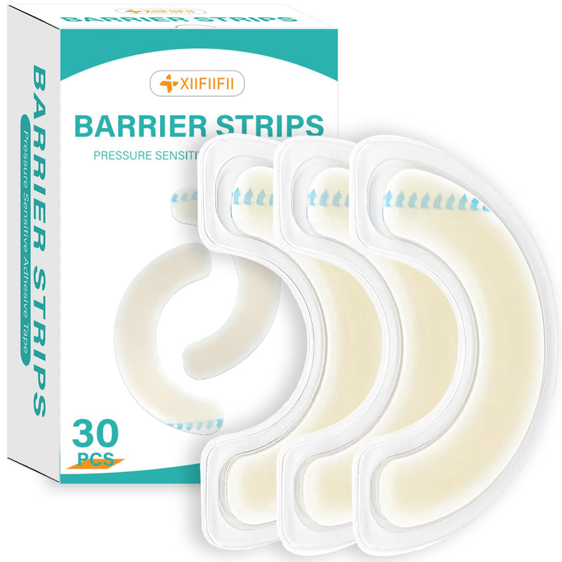 [Australia] - 30 Pcs Elastic Ostomy Barrier Strips, Ostomy Skin Supplies, Medical Grade Skin-Friendly Leak-Proof Adhesive, Hydrocolloid Tape for Colostomy Ileostomy Urostomy Bags 