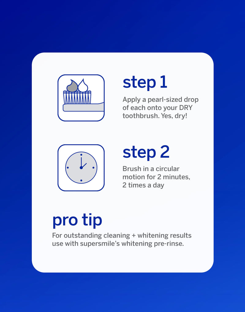 Supersmile Fluoride-Free Whitening System, 1.4 Oz Travel Size, TSA-Approved | Toothpaste + Accelerator Travel Duo, Whitens 6 Shades in 7 Days, Original Mint, Veneer Safe, Calprox® Powered