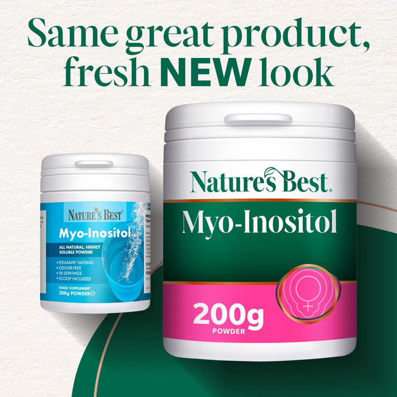 Nature's Best Myo-Inositol Powder - Suitable for Women - Fast Absorbing - Delicious & Easy to Mix - UK Made - 200g Powder, 50 Servings