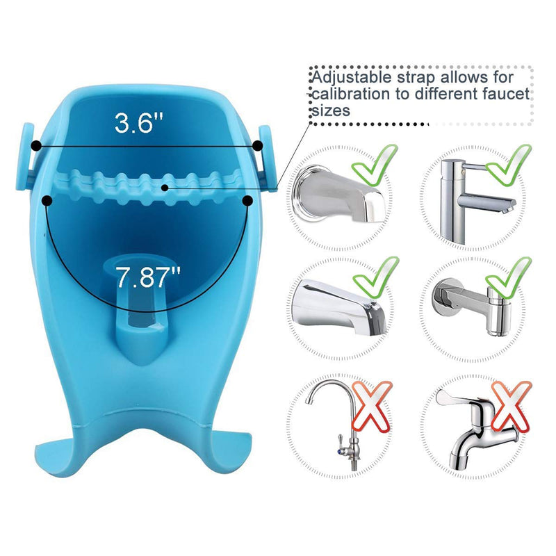 [Australia] - Bath Spout Cover for Bathtub,Baby Shower Protector Cover A Fun Way to Protects Baby from Bumping Head During Bathing Time Cute Soft Whale Design Making for Enjoyable Safe Baths (1 Pack,Blue) Blue 