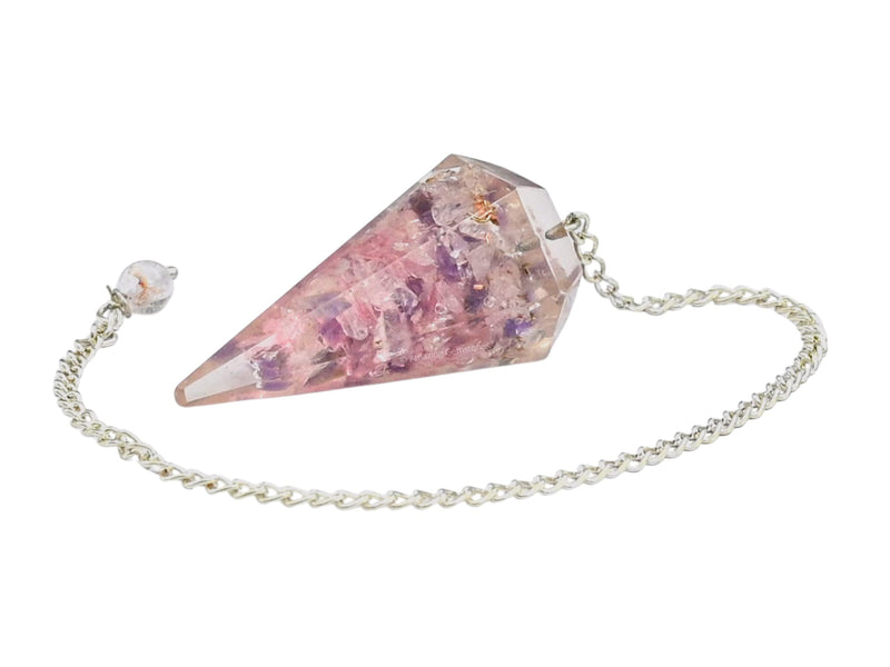 [Australia] - Clear Quartz/Rose Quartz/Amethyst (Mix) Orgone Crystal Pendulums for Divination and Dowsing Crystal Pendulum with True Pendulum Motion Spritual Crystal Clear Quartz/Rose Quartz/Amethyst (Mix) 