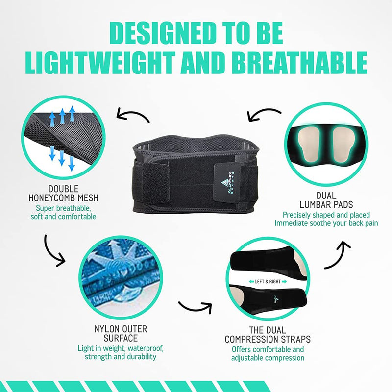 [Australia] - Back Brace for Lower Back Pain, Back Support Belts with Adjustable Strap, Breathable Lumbar Support Belt with 3D Lumbar Pads, Slim Fit Lumbar Brace, XL-XXL X-Large/2X-Large (Pack of 1) 
