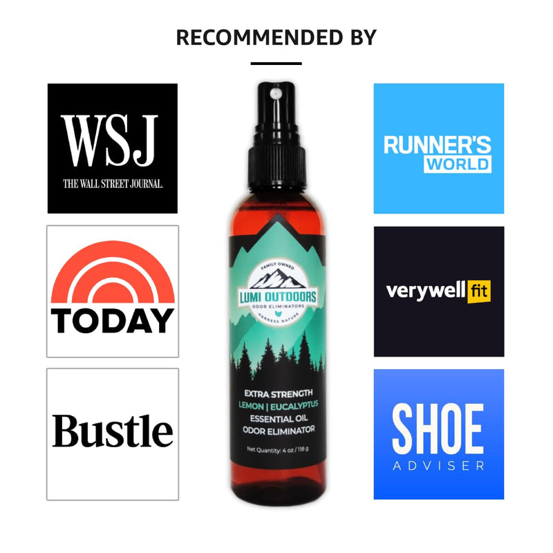 [Australia] - Lumi Outdoors Natural Shoe Deodorizer Spray and Foot Powder Bundle - Lemon Eucalyptus and Foot Powder 