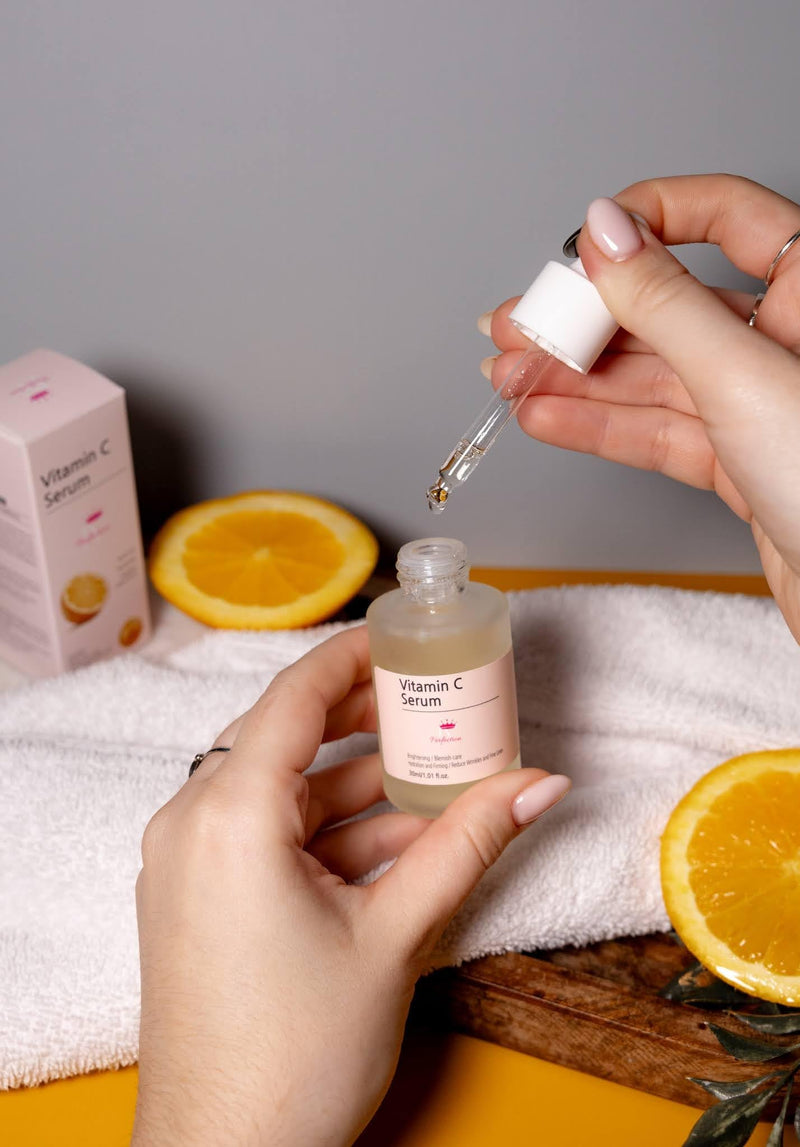10% Vitamin C Serum – Face Serum - Korean - Brightening & Anti-Aging Formula with Ferulic Acid & Niacinamide – Improves Skin Tone, Dark Spots, Fine Lines & Wrinkles - Natural Ingredients 30ml