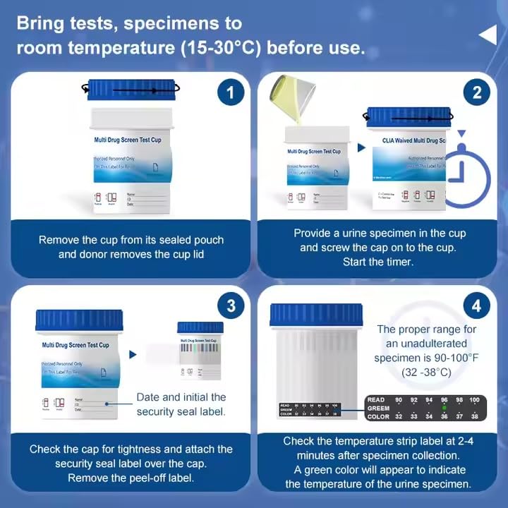 [3 Pack] InsightScan Tox Solutions Drug Test Cup, 12-Panel Screen, AMP/BAR/BUP/BZO/COC/MDMA/MOP/OXY/MTD/MET/PCP/THC