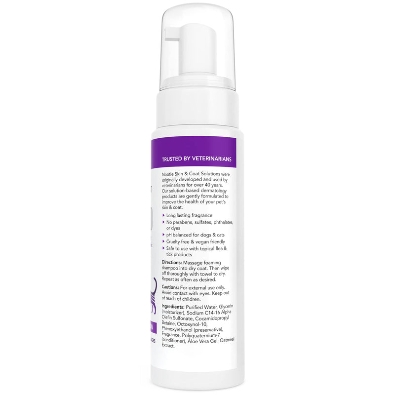 Nootie Foaming Waterless Shampoo for Dogs and Cats, 7-Ounce, Soft Lily Passion - PawsPlanet Australia