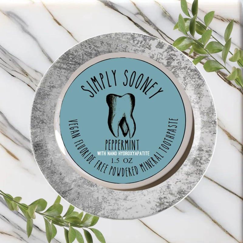 [Australia] - Simply Sooney Remineralizing Vegan Mineral Tooth Powder I Peppermint Nano-hydroxyapatite Formula I Natural Whitening I Stronger Teeth 1.5oz (1.5 oz jar) 