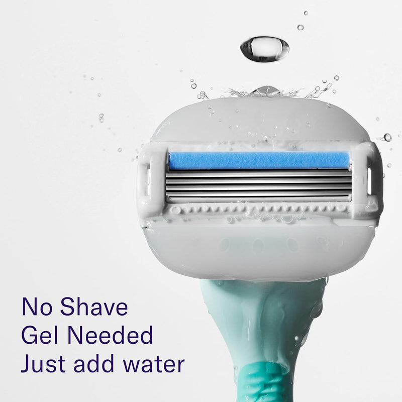 [Australia] - Flamingo Moisture Plus Razor Blades for Women - No Shave Gel Needed - 6 Count - Moisture Plus Razor Blade Refills 