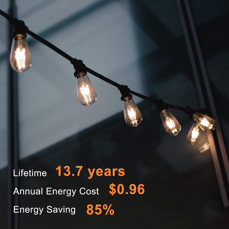 [Australia] - TJOY 12 Pack Vintage 8W ST58 LED Edison Light Bulbs 60W Equivalent, 800Lumens, 2700K Warm White, Dimmable, E26 Base LED Filament Bulbs, CRI80+, Antique Glass Style for Home, Bedroom, Office, Farmhouse 