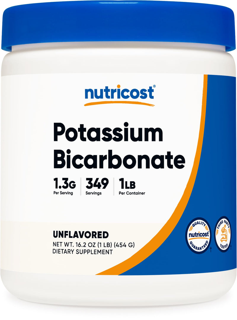 Nutricost Potassium Bicarbonate Powder 1 LB - Gluten Free, Non-GMO Unflavored 1 Pound (Pack of 1)