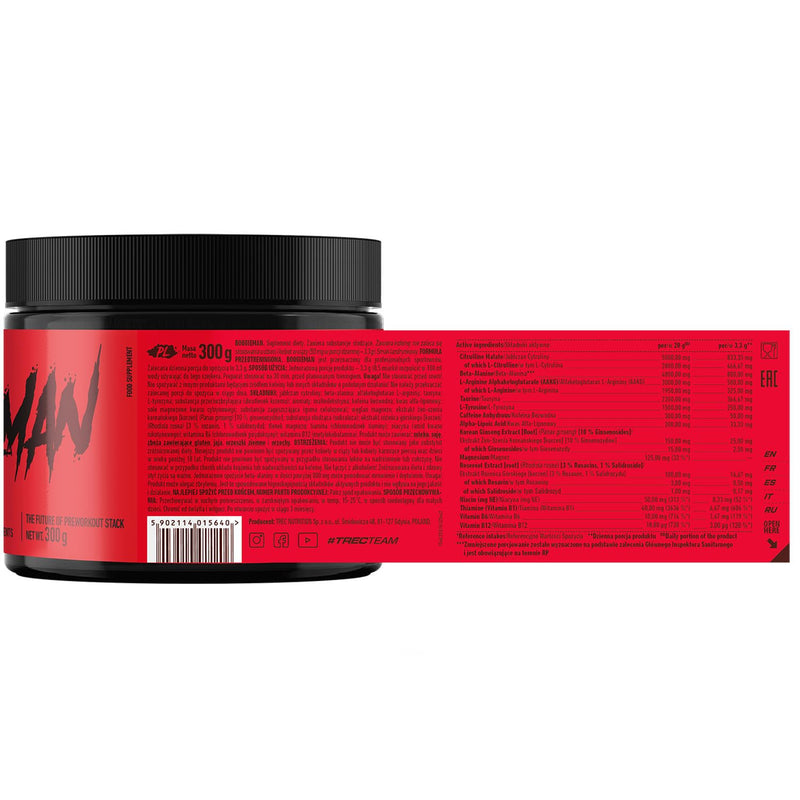 Trec Nutrition BOOGIEMAN Powder - Ultimate Pre-Workout Fuel for Explosive Energy, Muscle Pump, and Endurance Boost - Formulated with Arginine, Citrulline, Beta-Alanine (Candy) Candy