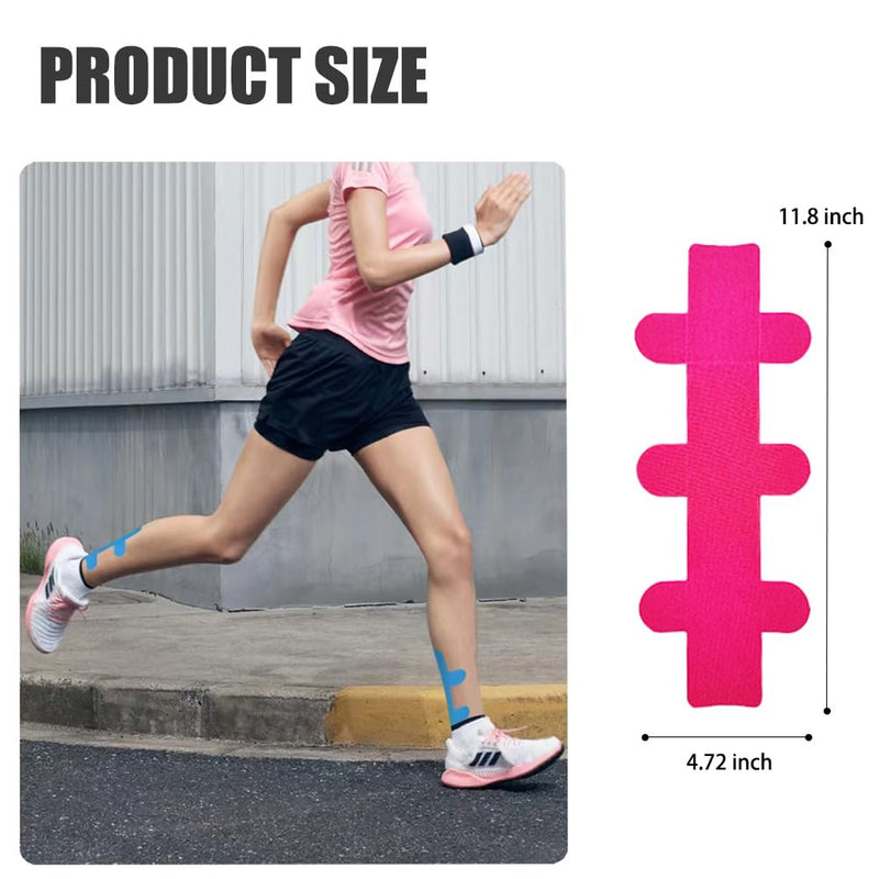 [Australia] - Precut Kinesiology Tape for Achilles Tendon, 8 PCS Achilles Tendonitis Relief Athletic Tape, Waterproof & Breathable, Enhance Elastic Kinesiology Athletic Tape for Achilles and Muscle Support 