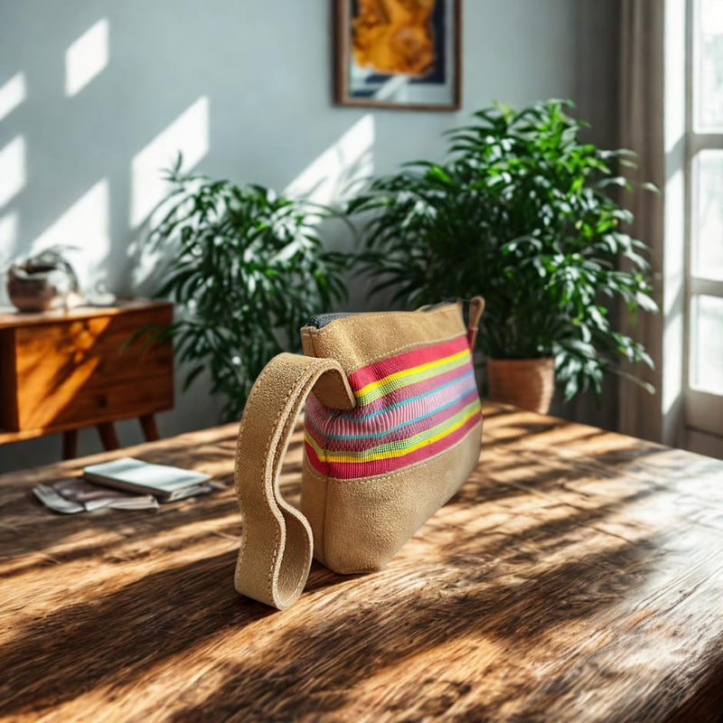 Handmade Makeup Pouches from Cajamarca, Peru – Boho Chic Cosmetic Bag with Zipper, for Purse Bag Organizer or Travel Essentials