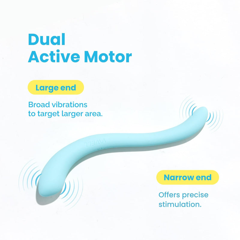 [Australia] - IntiMD VWELL Flex Silicone Vibrating Wand Flexible Shaft Dual Motors Active Home Use Women Rechargeable 