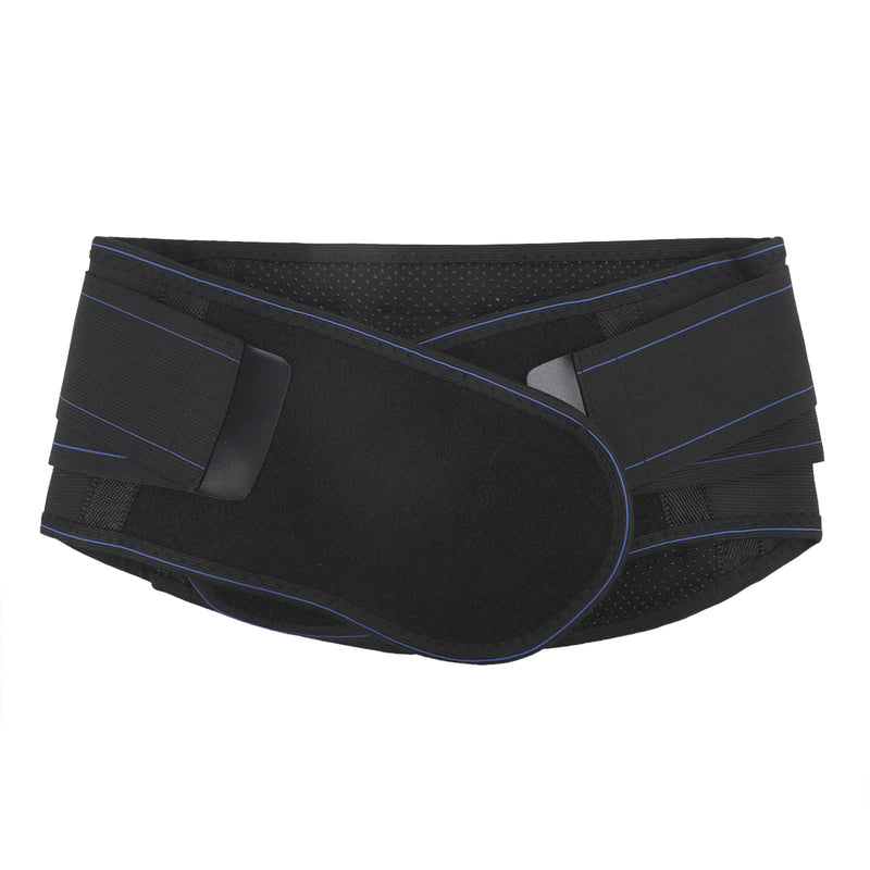 IPENNY Self Heating Waist Back Support Belt with Detachable Magnet Steel Plate Adjustable Therapy Lumbar Brace for Pain Relief (X-Large-black) X-Large-black