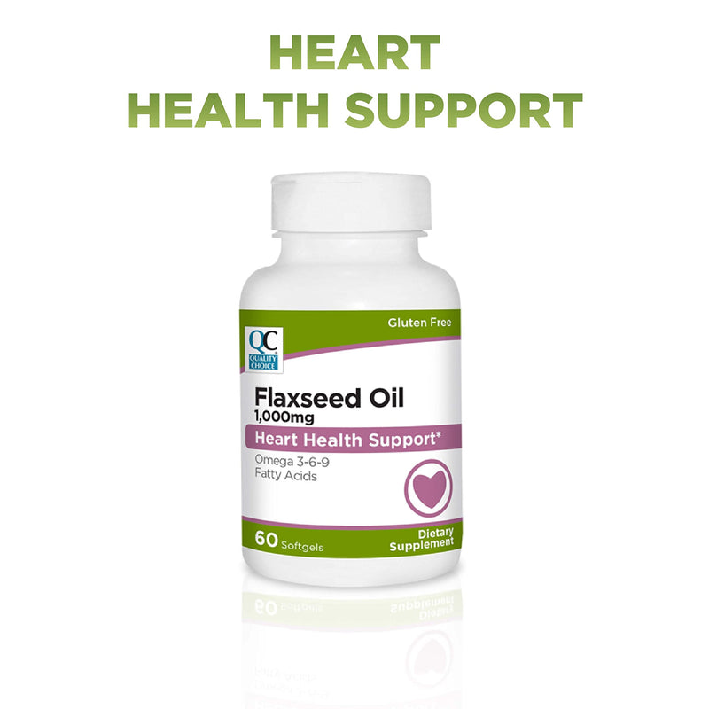 [Australia] - Quality Choice Flaxseed Oil 1000 mg Softgels ‚Äì Cold Pressed, Plant-Based Source of Omega Fatty Acids ‚Äì 120 Easy-to-Swallow Softgels ‚Äì No Artificial Colors or Preservatives 1 