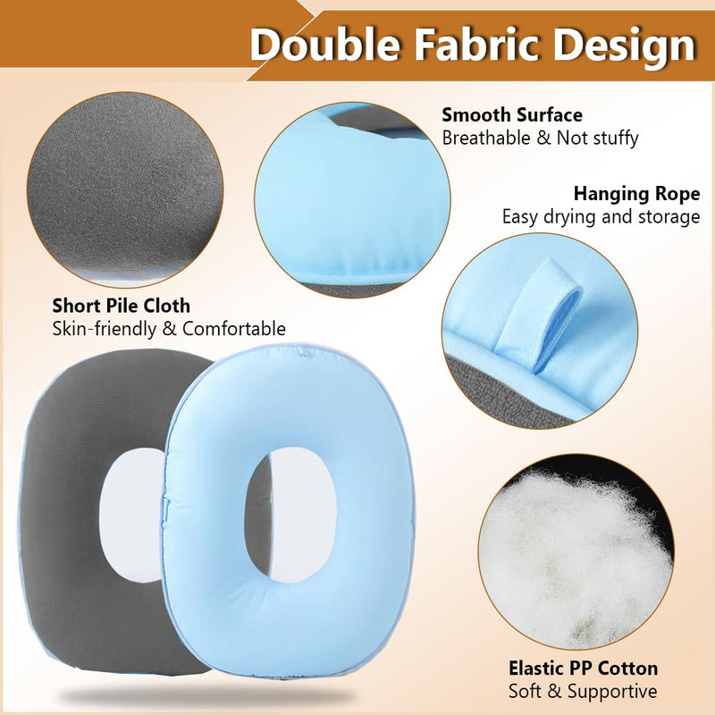 [Australia] - Donut Pillow for Bed Sores Pressure Ulcer Relief Seat Cushion Butt Pillows for Sitting After BBL Hip Surgery Postpartum Medical Ring Cushion for Tailbone Pain Hemorrhoid Pillow Doughnut Pad (Grey) Grey 