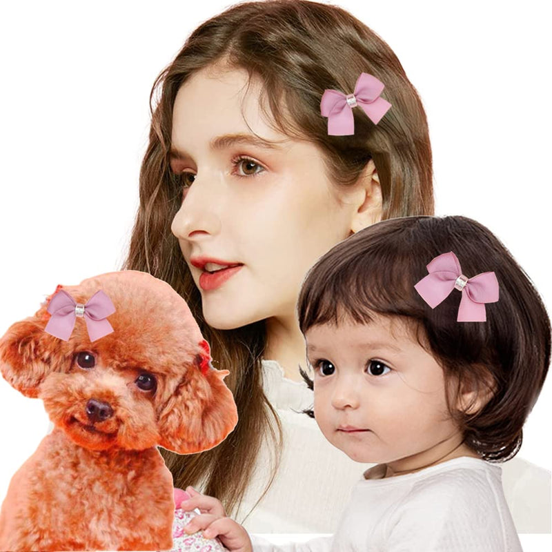 8PCS Baby Girl Dog Gift Wrap Hair Bow Clips Barrettes, Assorted Hair Accessories Alligator Clip for Little Girls Toddler Kids Teens Red