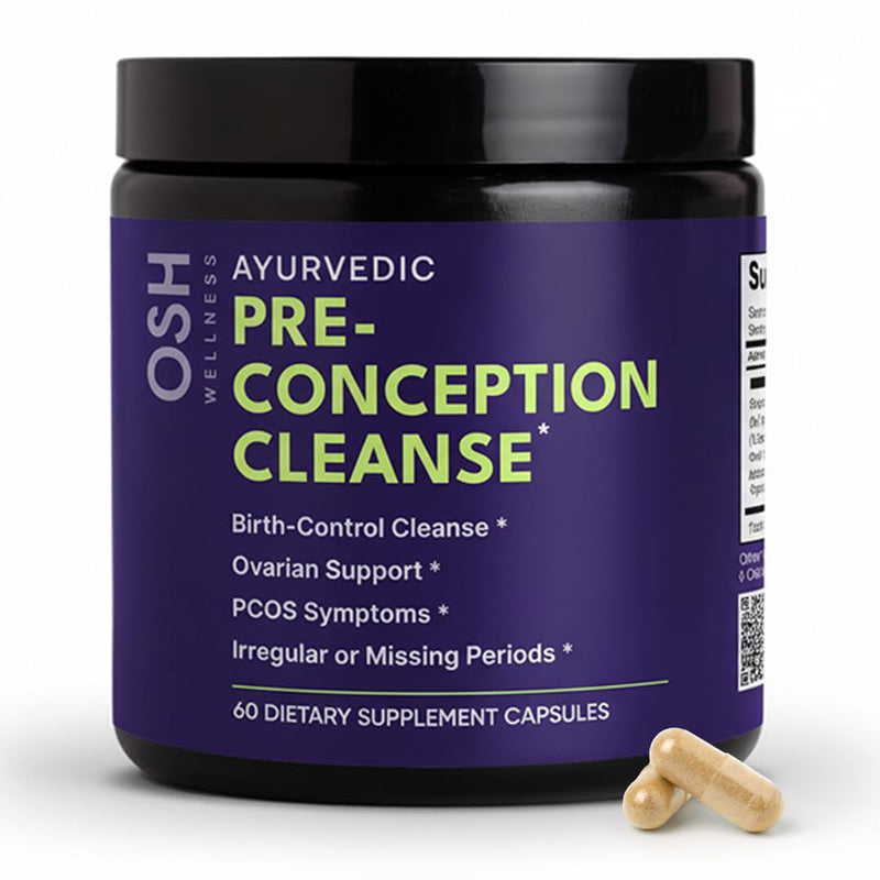 [Australia] - Ayurvedic Preconception Cleanse | Ovarian & Uterus Cleanse for Hormonal Balance | Birth Control Cleanse | PCOS Supplements | Cycle Regularity | with Stinging Nettle, Red Clover | 30 Day Supply Pre Conception Cleanse 120 Count (Pack of 1) 