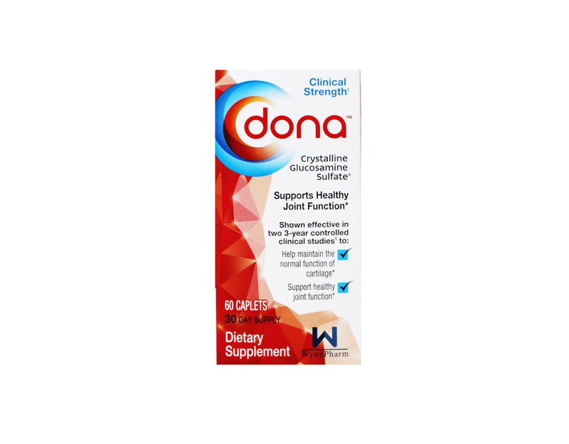 [Australia] - Dona Crystalline Glucosamine Sulfate, 750 Mg, Joint Supplement Pills for Knee Comfort & Joint Health Support, 750 Mg, 60 Count (2 Pack). 