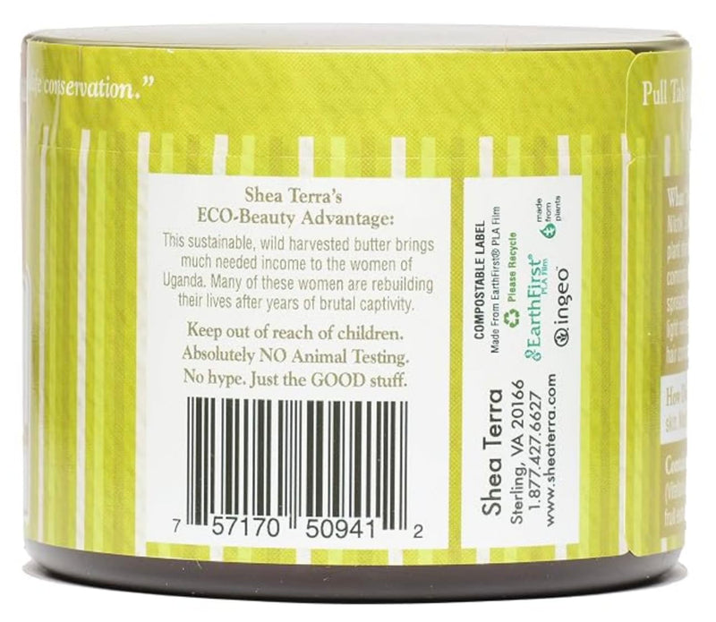 Shea Terra Organics - Cold-Pressed Virgin Shea Butter, Namibian Marula | Anti-aging marula moisturizer for dry skin, nails & hair. Softens & hydrates. Reduces the look of stretch marks & wrinkles. 6 Ounce (Pack of 1)