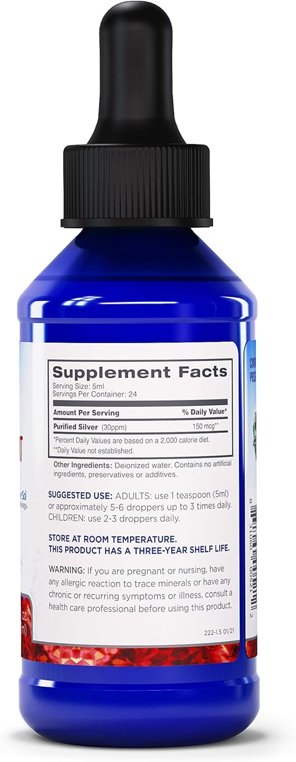 [Australia] - Silver Biotics Liquid 30 PPM Patented Multivalent SilverSol Technolology | Bio-Hacking Immune Building Natural Support |4 oz. Dropper 4 Fl Oz (Pack of 1) 