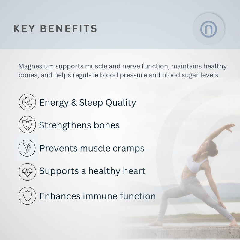 Magnesium Complex | Magnesium Glycinate, Malate and Citrate | with Vitamin D3 & Zinc | Made in the UK | UK GMP Standards | 60 Vegan Capsules
